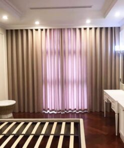 Vải may rèm màu nâu 2 lớp Vải may rèm màu nâu 2 lớp