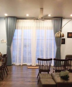 Vải màn cửa màu xanh hiện đại Vải màn cửa màu xanh hiện đại