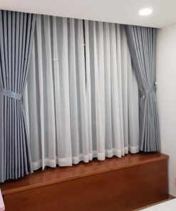 Rèm vải bố 2 lớp màu xám Rèm vải bố 2 lớp màu xám