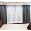 Rèm cửa vải 2 lớp màu xám đậm hiện đại Rèm cửa vải 2 lớp màu xám đậm hiện đại