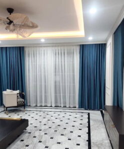 Rèm Vải 2 Lớp Màu Xanh Sang Trọng Rèm Vải 2 Lớp Màu Xanh Sang Trọng