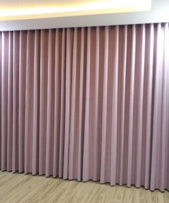 Rèm cửa vải bố màu hồng Rèm cửa vải bố màu hồng