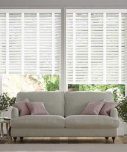Rèm gỗ cửa sổ màu trắng phong cách hiện đại Rèm gỗ cửa sổ màu trắng phong cách hiện đại
