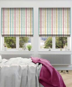 Rèm roman sọc dọc chống nắng cho phòng ngủ Rèm roman sọc dọc chống nắng cho phòng ngủ
