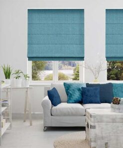 Rèm roman cửa sổ màu xanh đẹp hiện đại Rèm roman cửa sổ màu xanh đẹp hiện đại